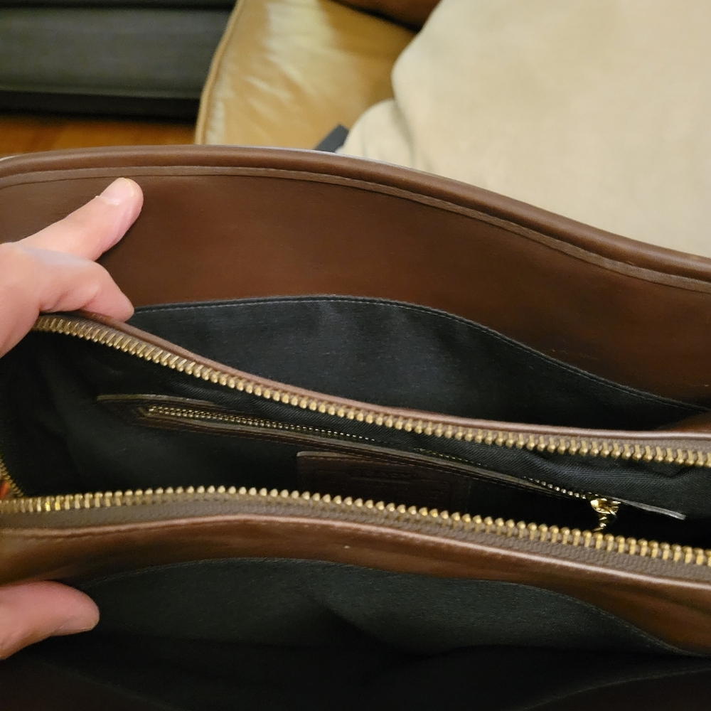 Coach Leather Zippered Tote - Picture 11 of 11
